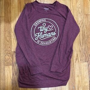 Growing Tiny Humans is Exhausting Maternity Sweater
